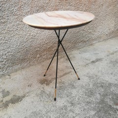 Italian Pink Marble Coffee Table from 1950s