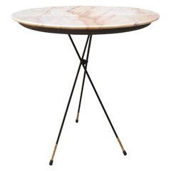 Italienischer Couchtisch aus rosa Marmor aus den 1950er Jahren