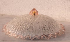 Italian Pink Murano Glass Ceiling Fixture, Murano, 1960