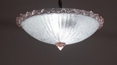 Italian Pink Murano Glass Ceiling Fixture, Murano, 1960