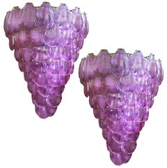 Italian Pink Seashell Chandelier, Murano, 1990