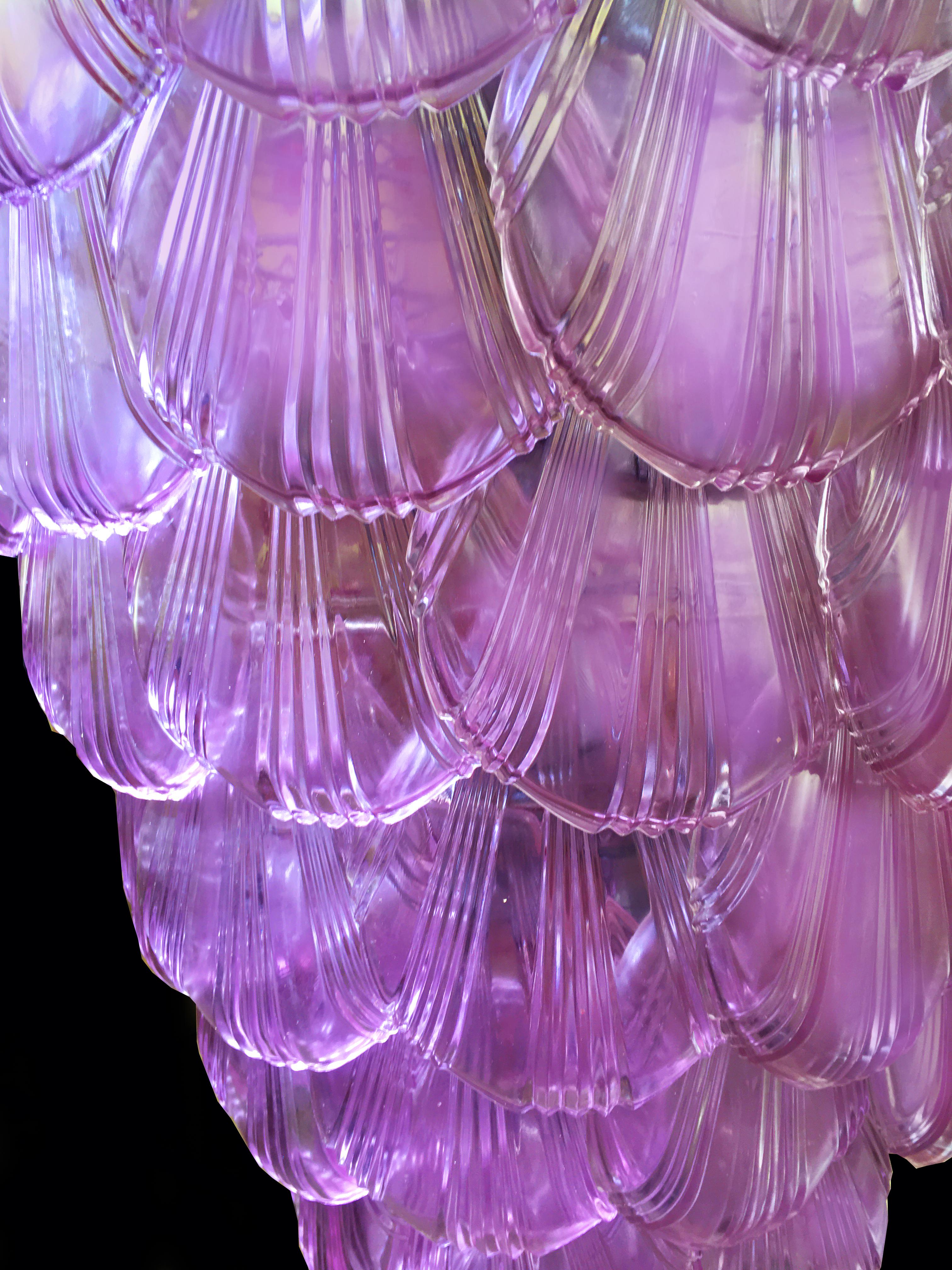 Italian Pink Seashell Chandelier, Murano, 1990 1