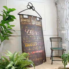 Italian Pirelli Wrought Iron Advertising Trade Sign 1920