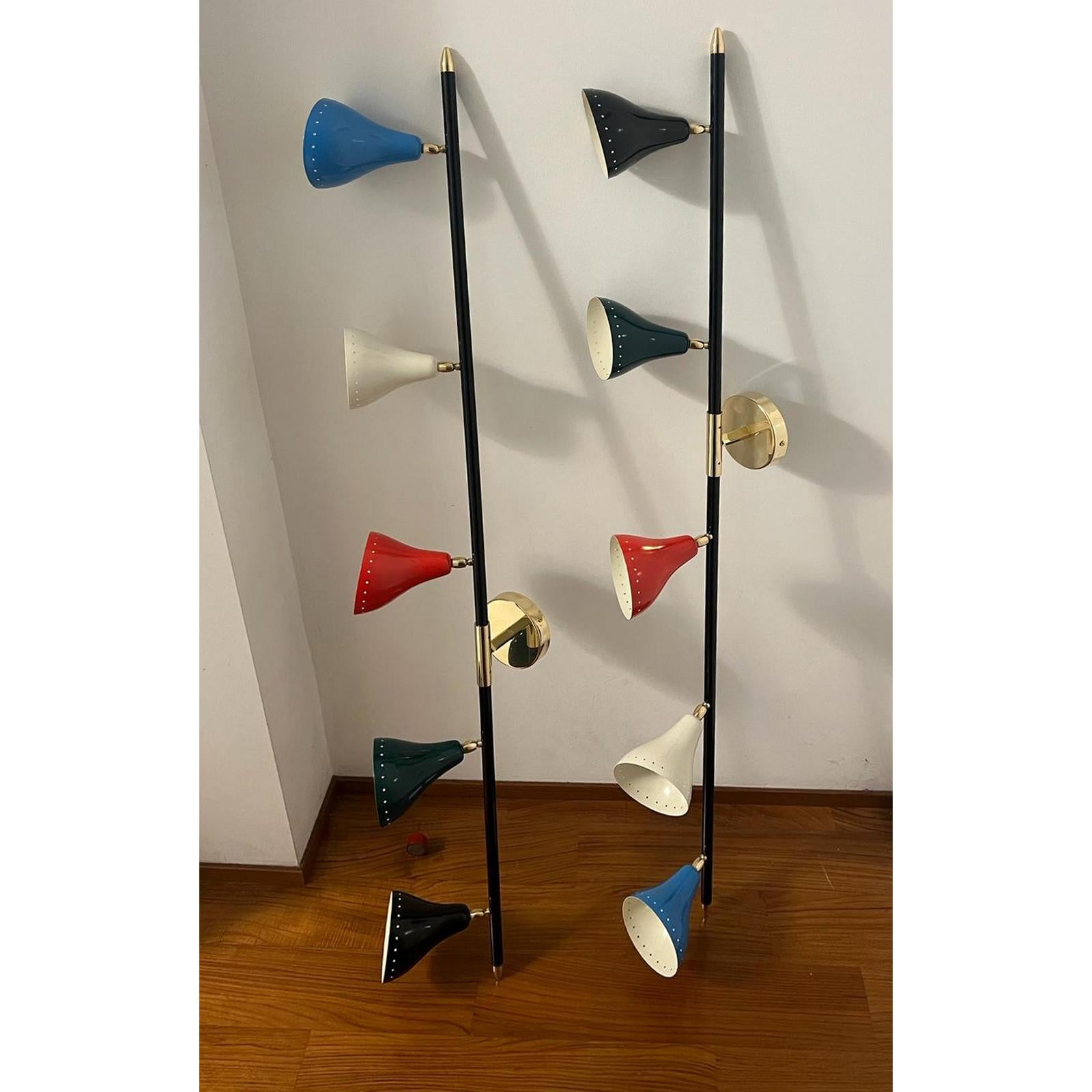 Peint Plafonnier ou applique italienne dans le style de Gino Sarfatti en vente