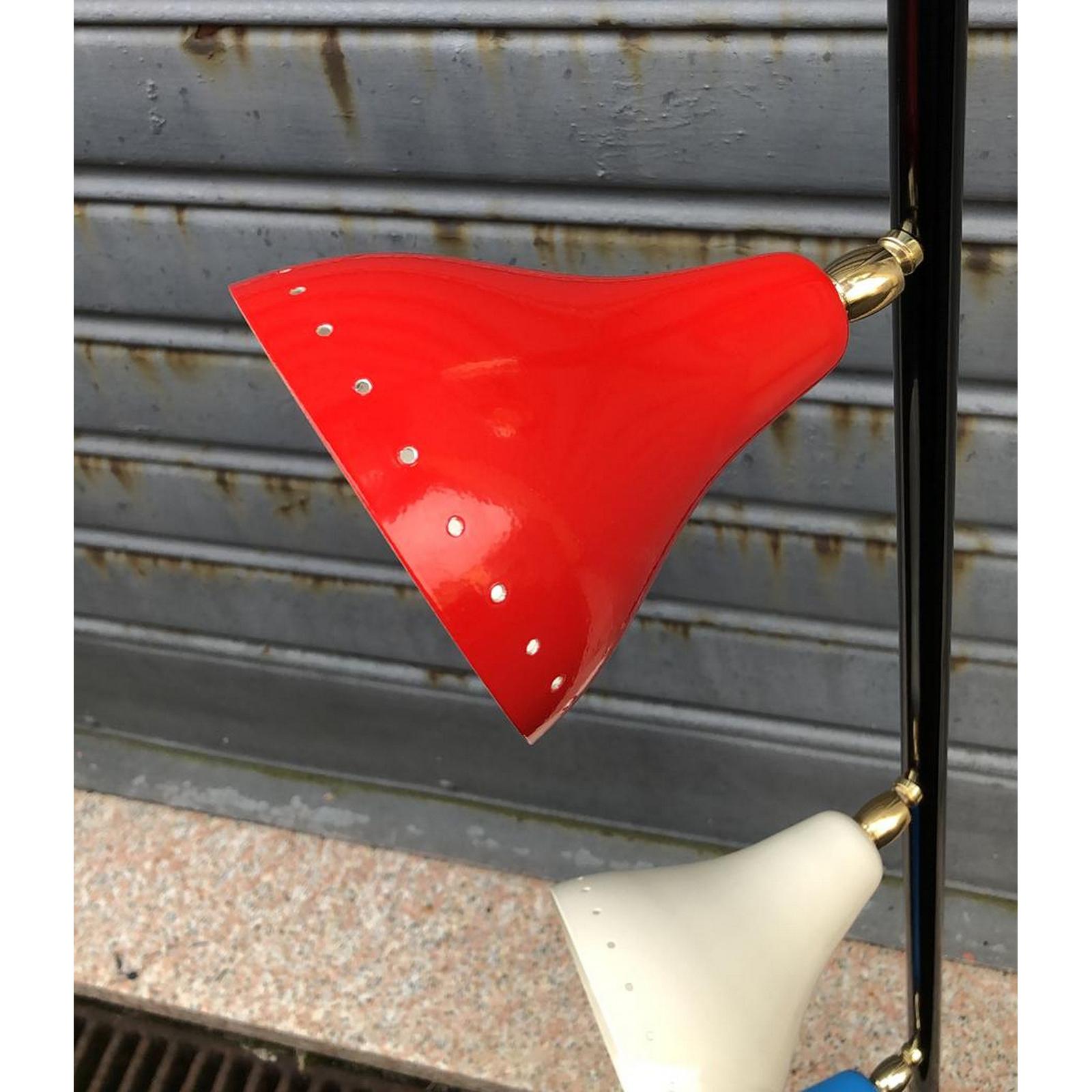 Laiton Plafonnier ou applique italienne dans le style de Gino Sarfatti en vente