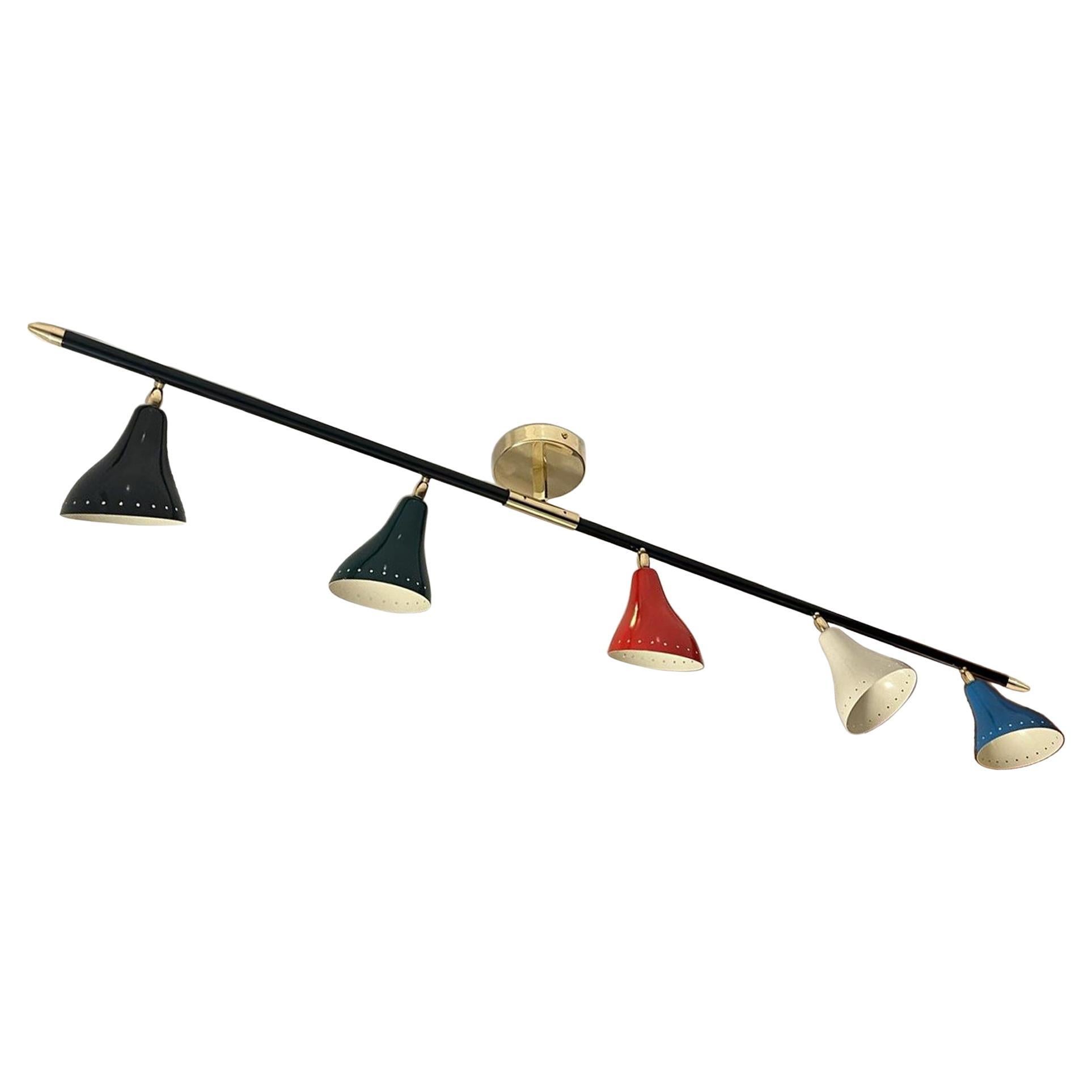 Plafonera o aplique italiano de estilo Gino Sarfatti