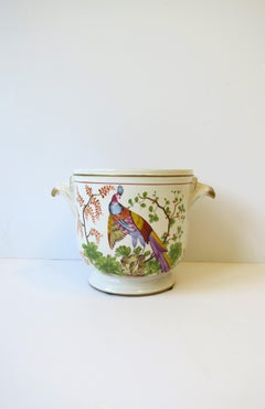 Italian Planter Cachepot Jardinière Pheasant Bird by Mottahedeh, Italy