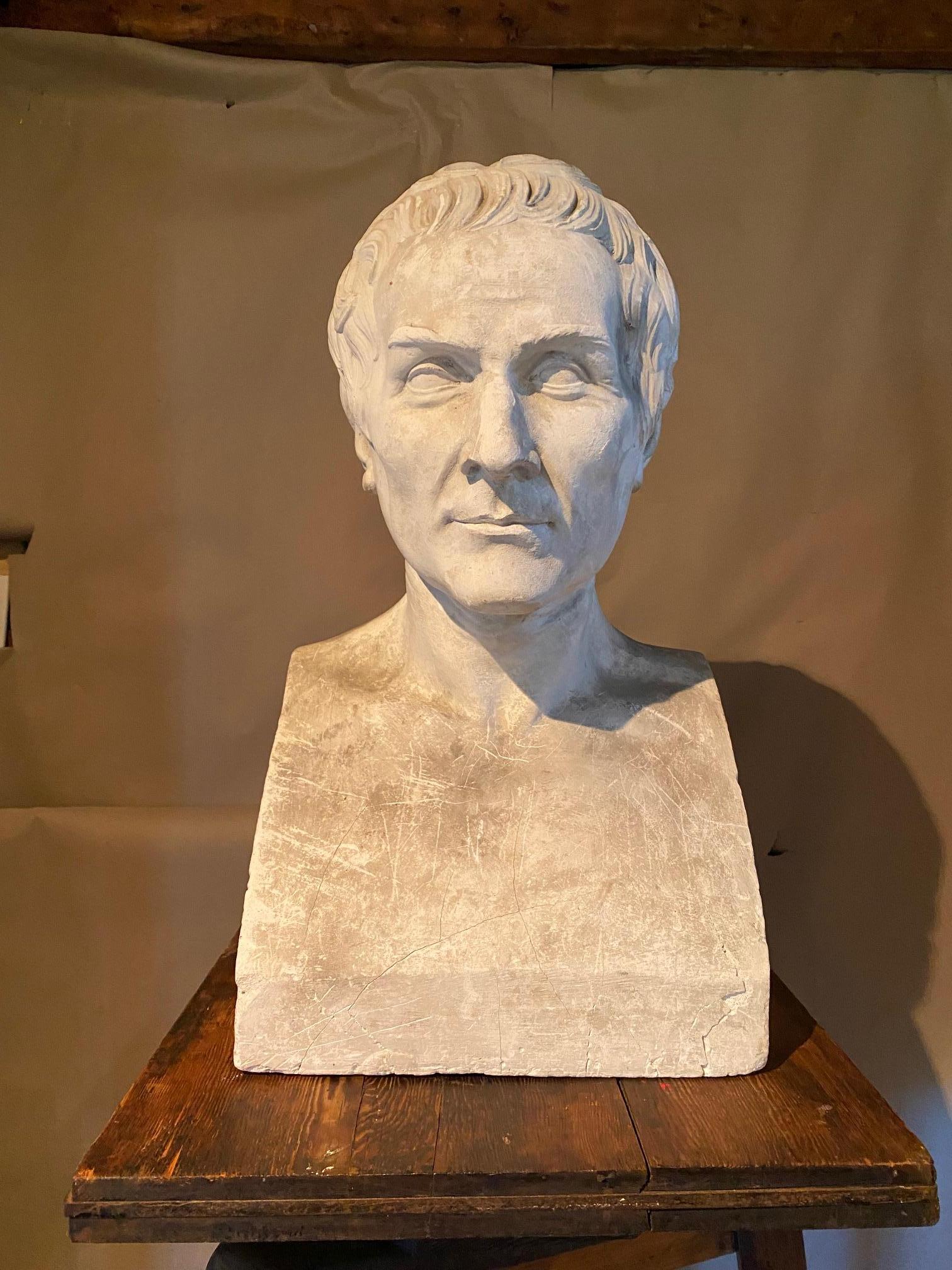 Italian plaster bust of Cesar.