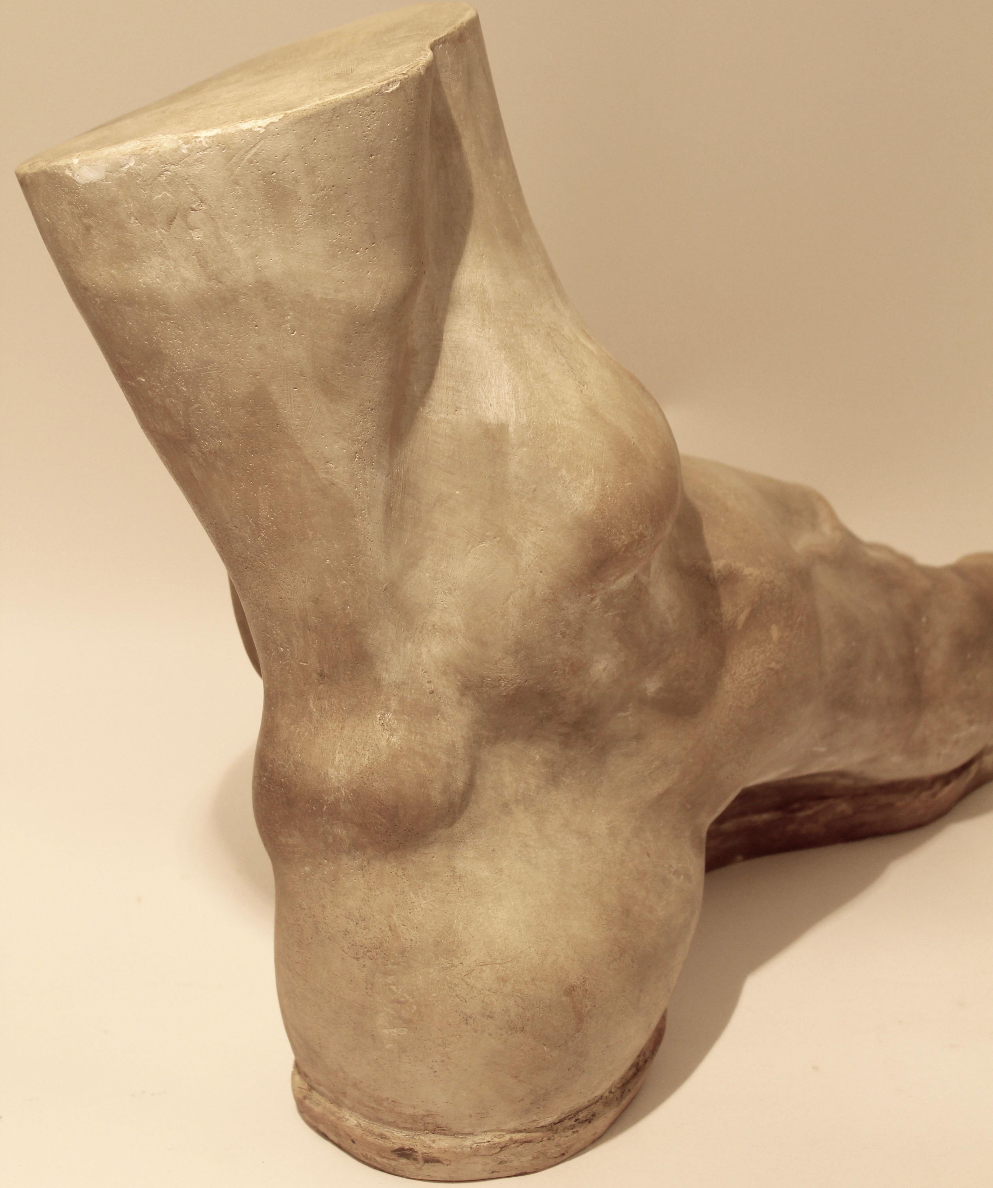 20th Century Italian Plaster Cast of the Foot of the Emperor Constantine, circa 1950 For Sale