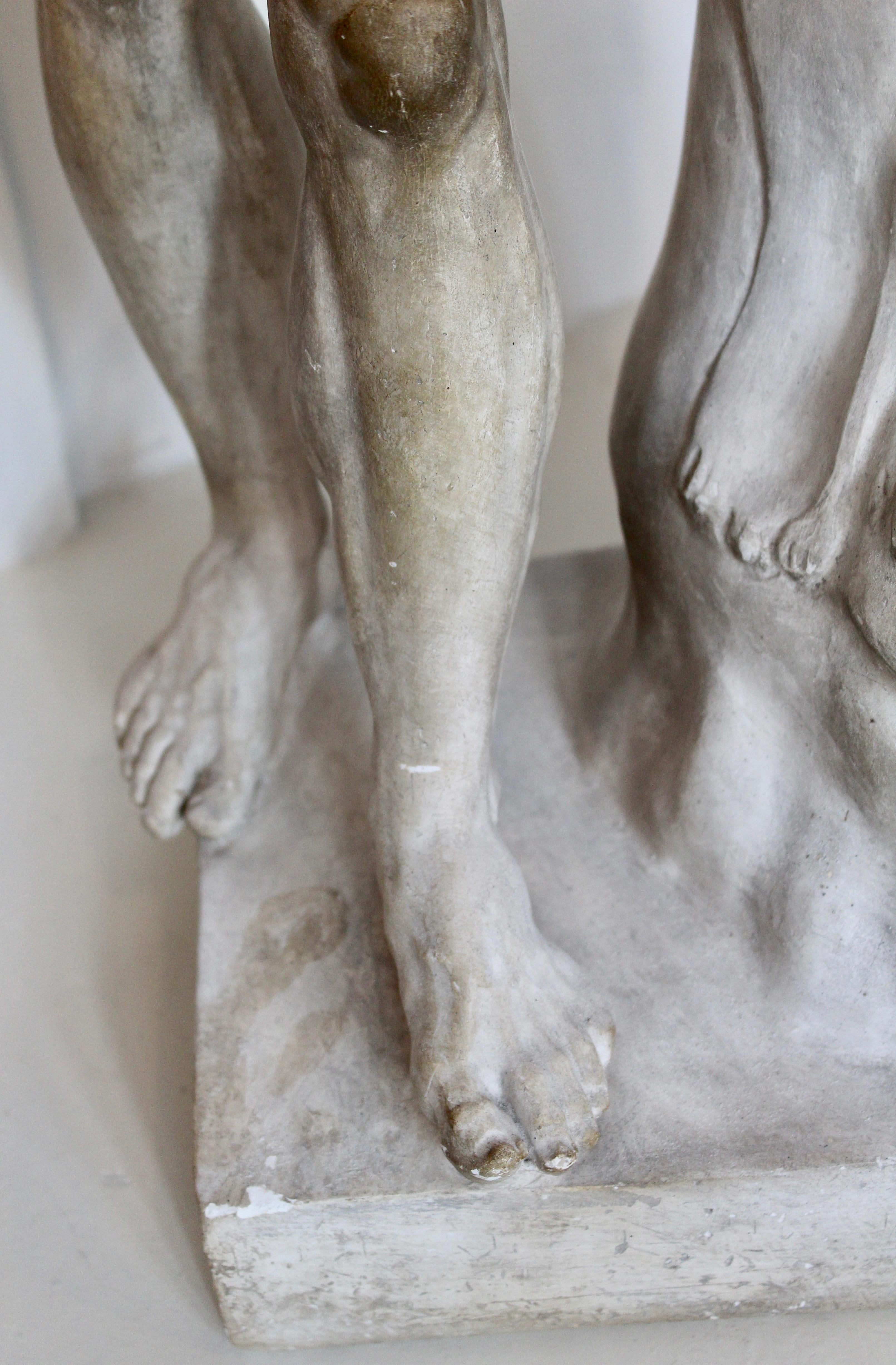 Italian Plaster Cast Sculpture of “The Farnese Hercules”, circa 1900 For Sale 5