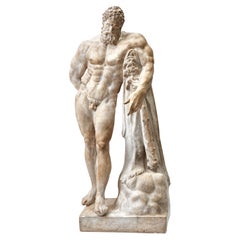 Italian Plaster Cast Sculpture of “The Farnese Hercules”, circa 1900