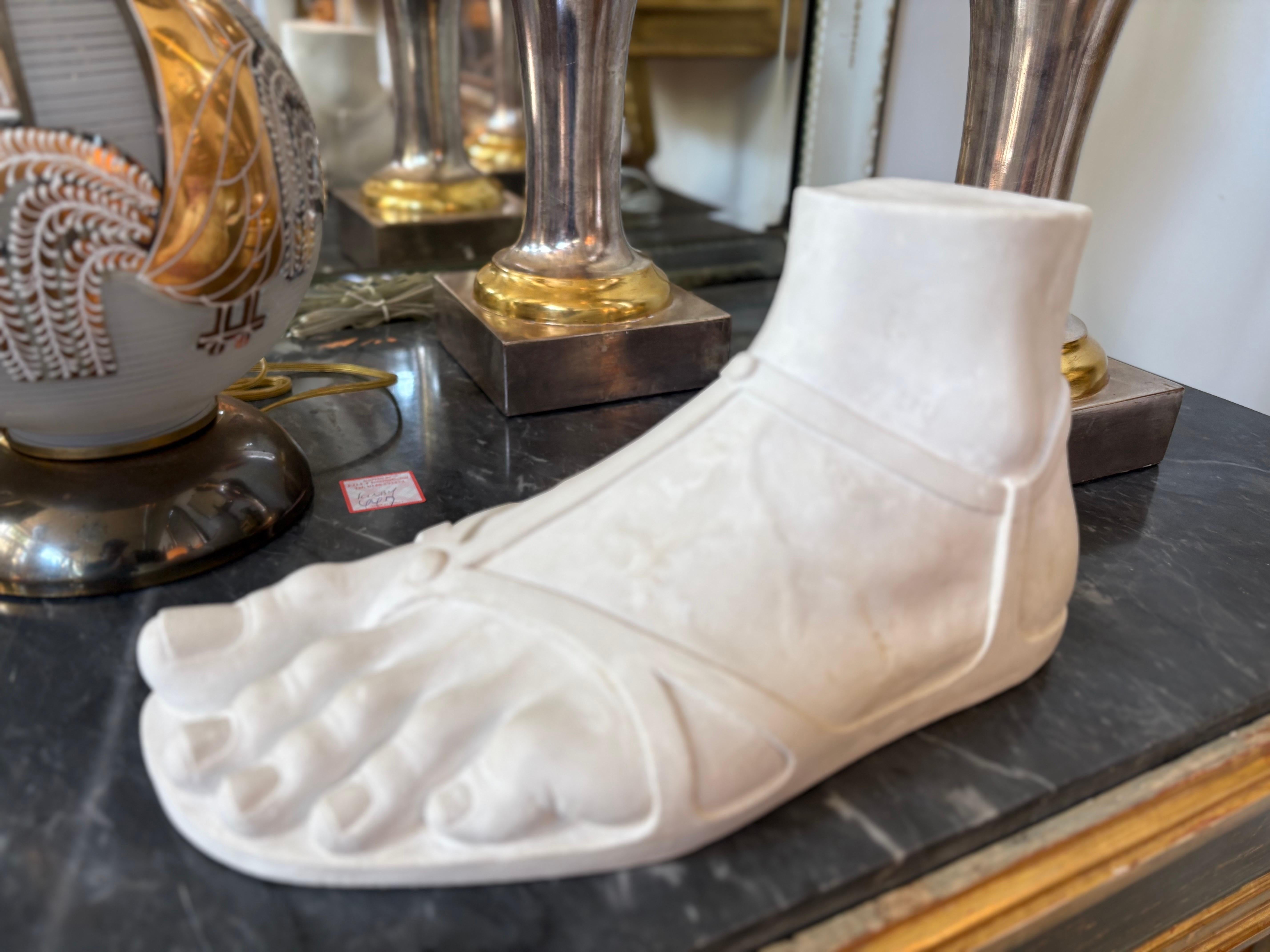 Italian Plaster Foot With Sandal For Sale 2