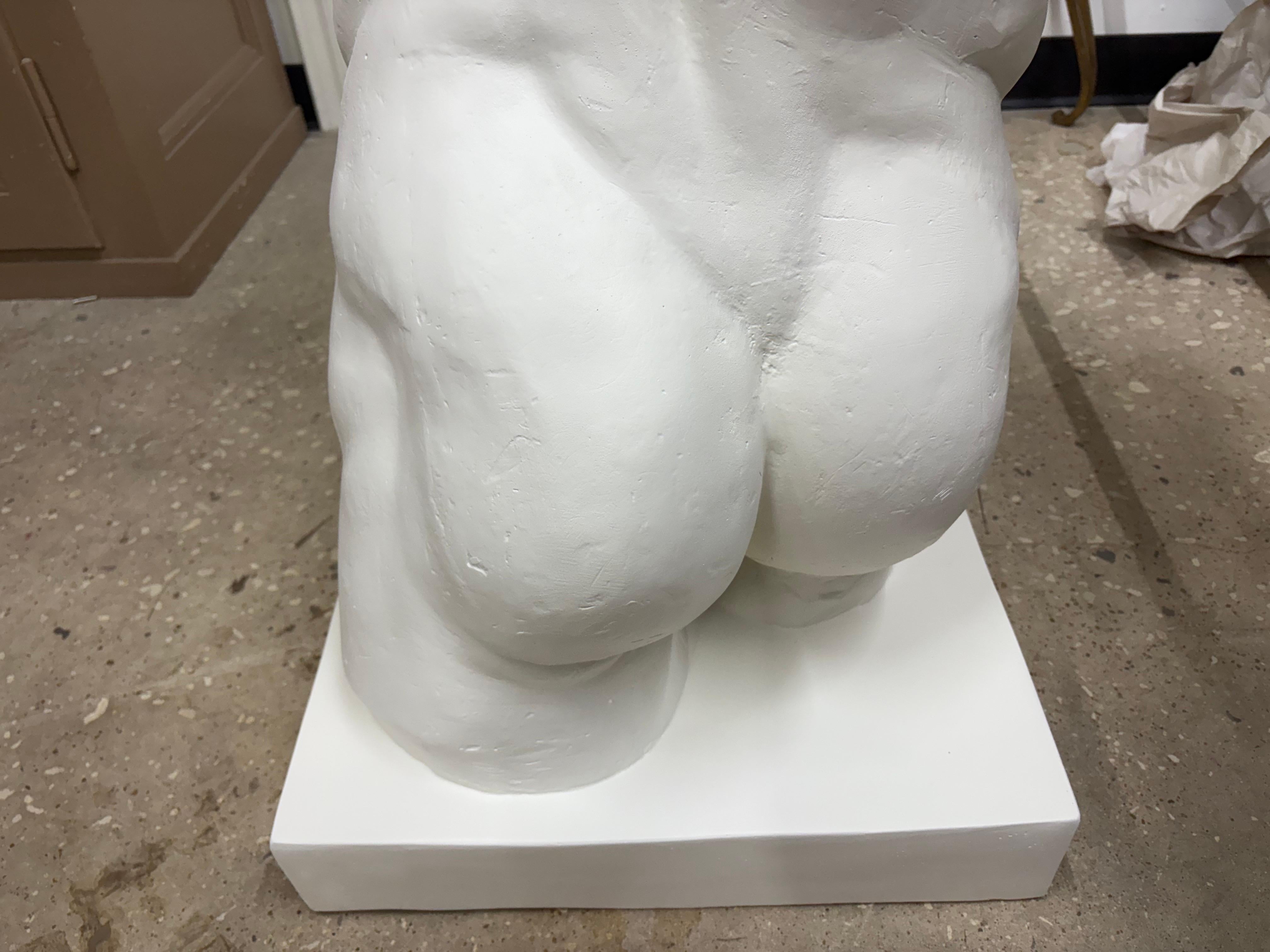 Scultura italiana in gesso di torso maschile di un atleta classico in vendita 1