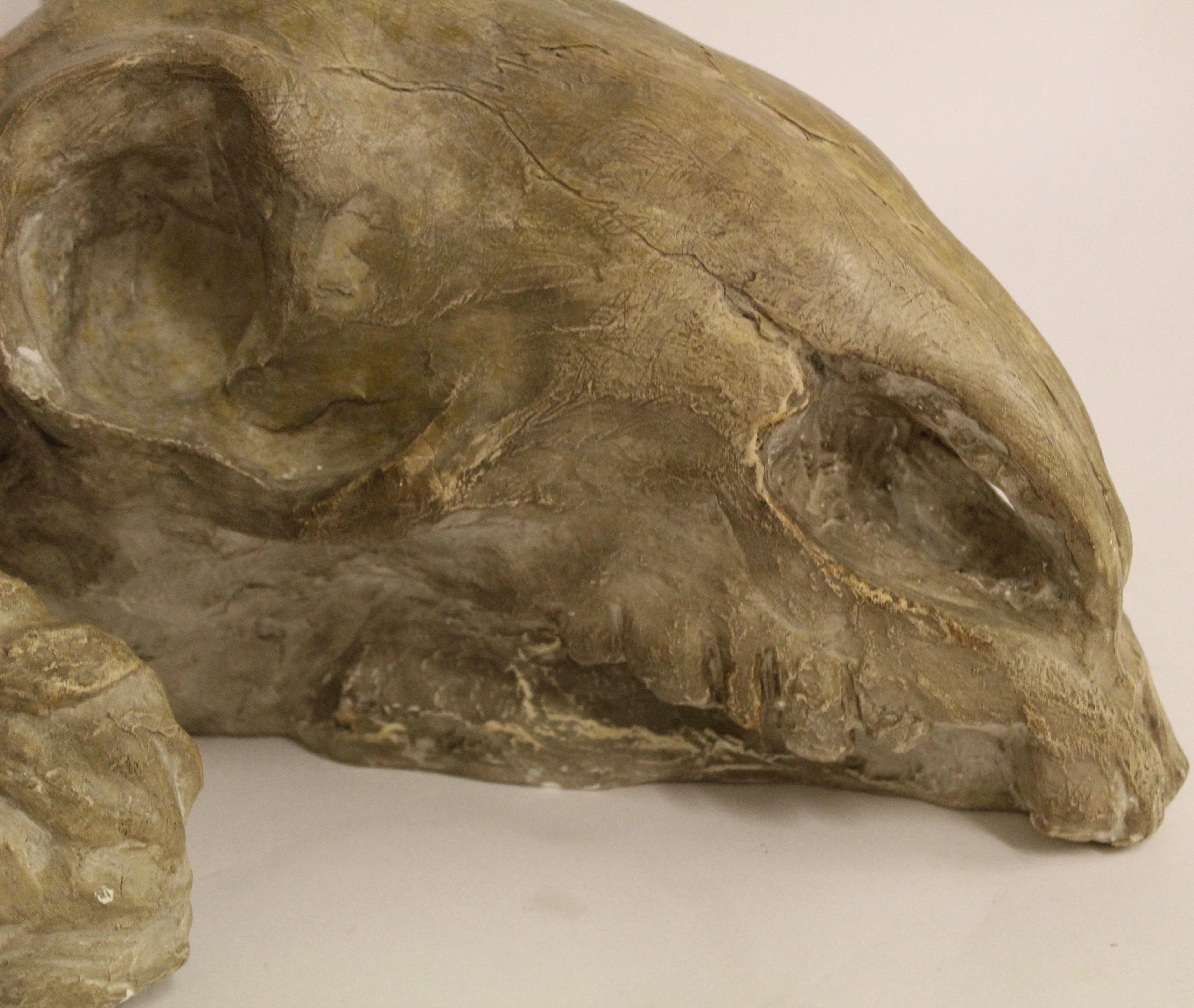 Italian Plaster Rams Head Skull, circa 1930 For Sale 1