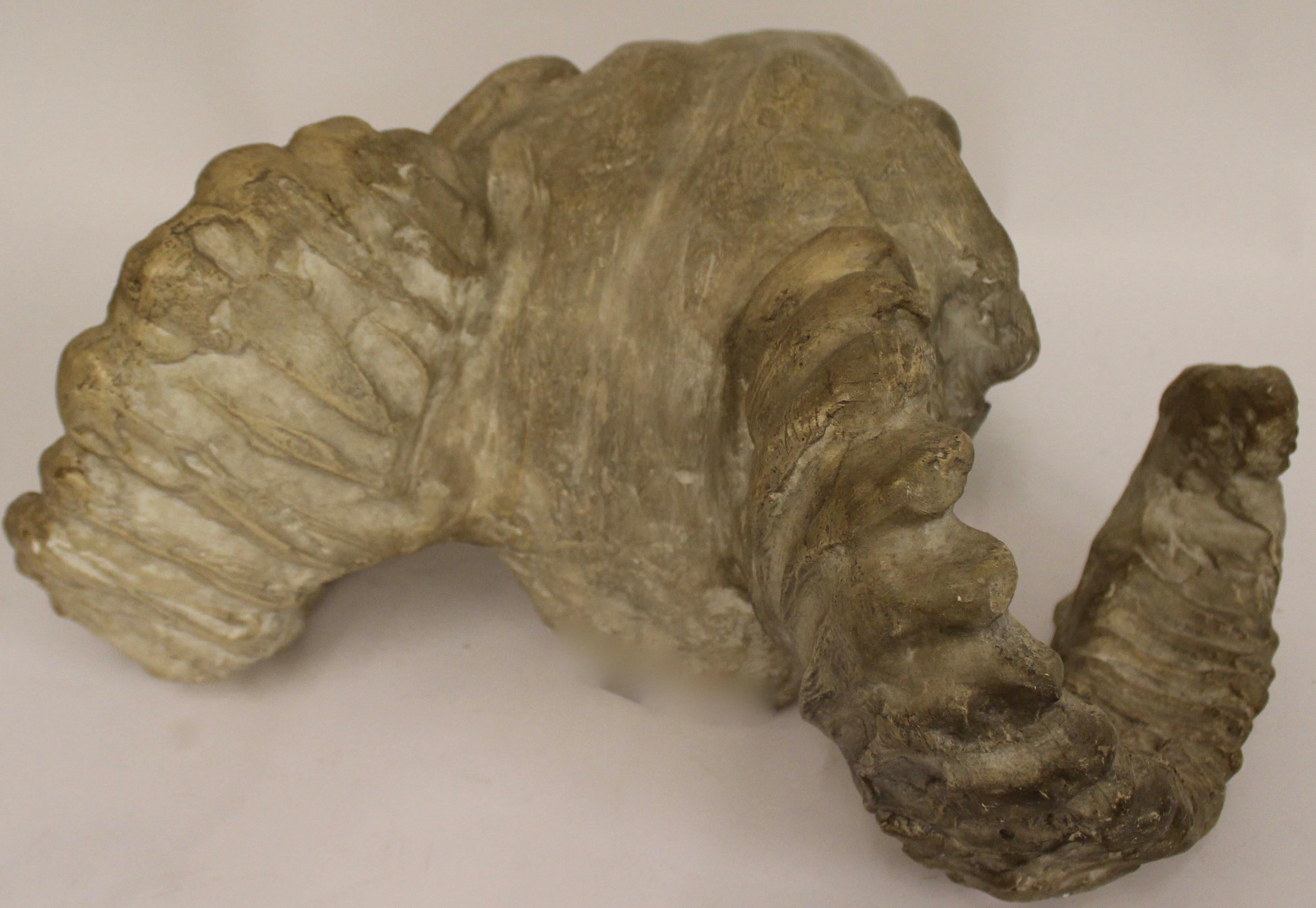 Italian Plaster Rams Head Skull, circa 1930 For Sale 2