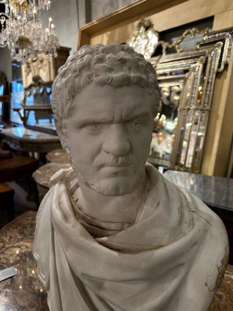 Early 20th Century Italian Plaster Roman Emperor Caracalla