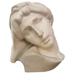 Italian Plaster Sculpture of a Woman, Milan, 1980s