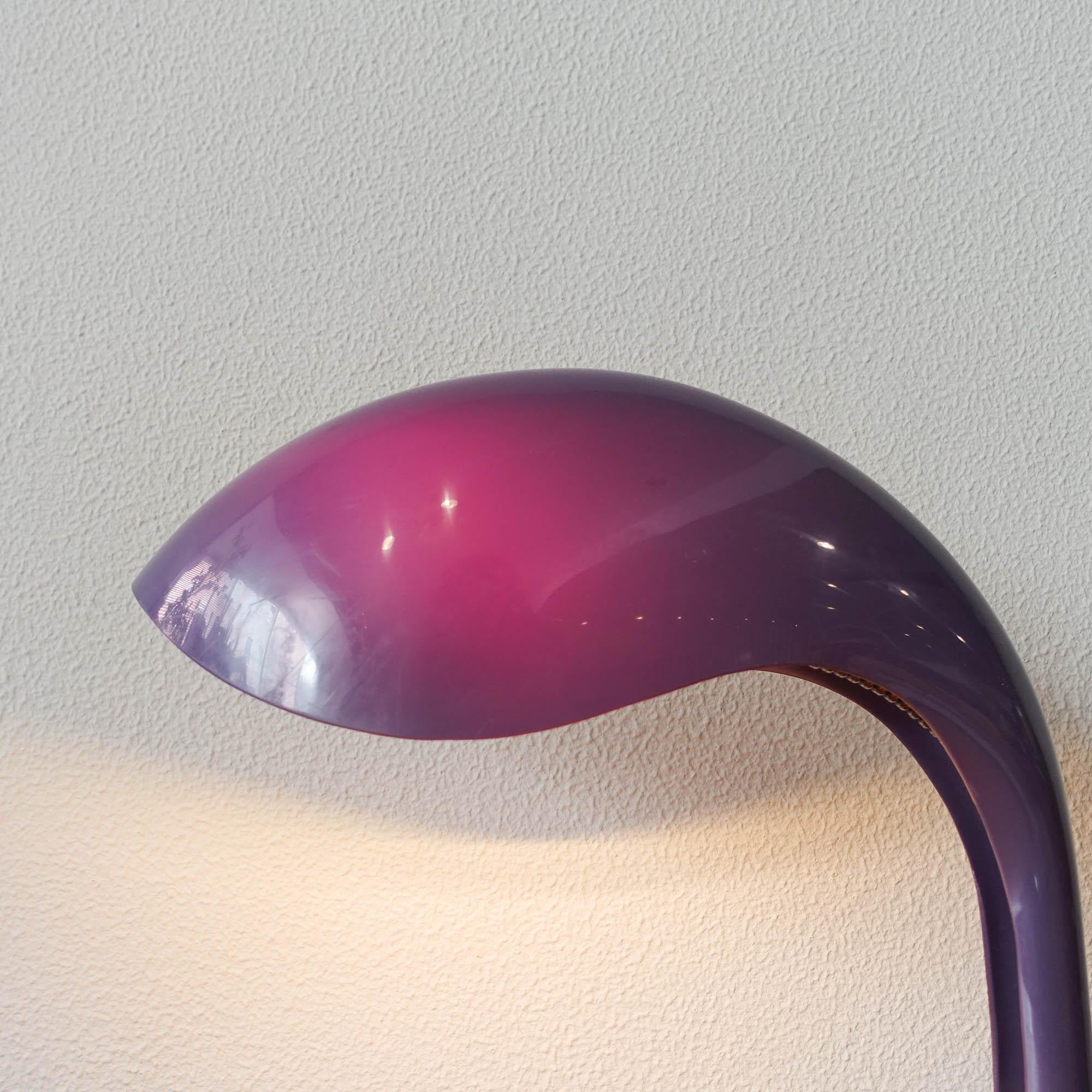 Italian Plastic and Metal Rhea Table Lamp by Marcello Cuneo for Ampaglas, 1960s For Sale 1