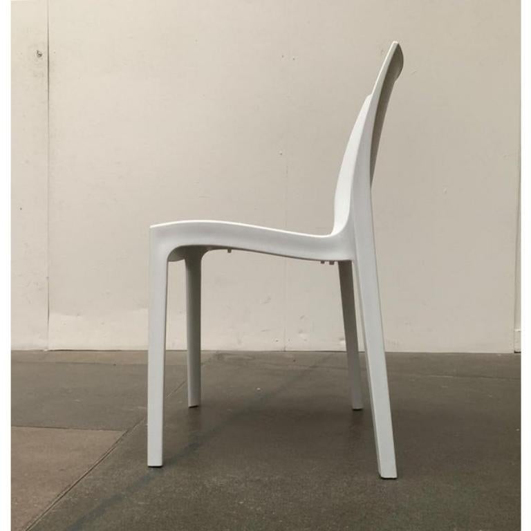 Minimalist Italian Plastic Rome Stacking Chair, 1990s For Sale