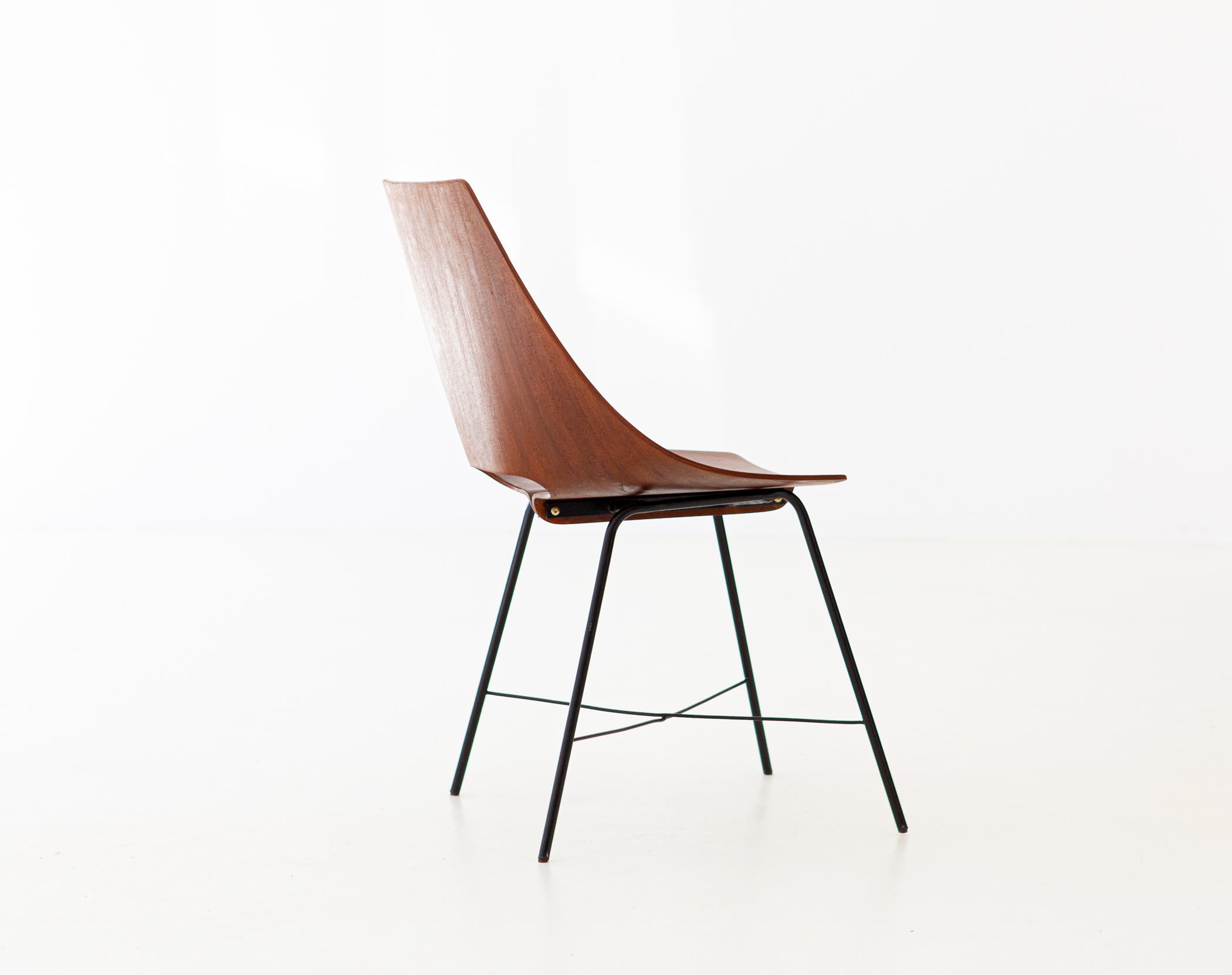 Mid-20th Century Italian Plywood Chair by Società Compensati Curvati, 1950s