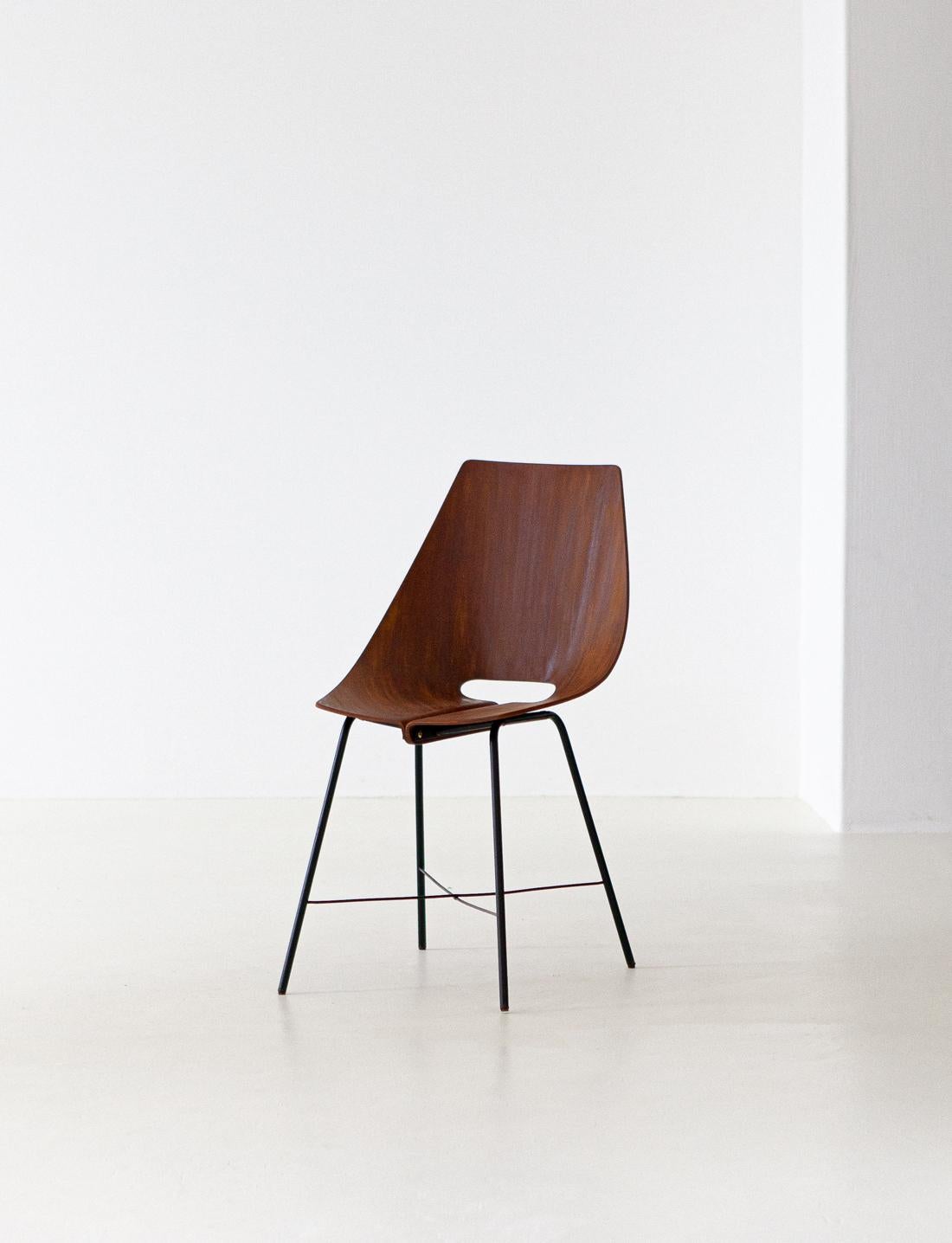 Italian Plywood Chair by Società Compensati Curvati, 1950s 1
