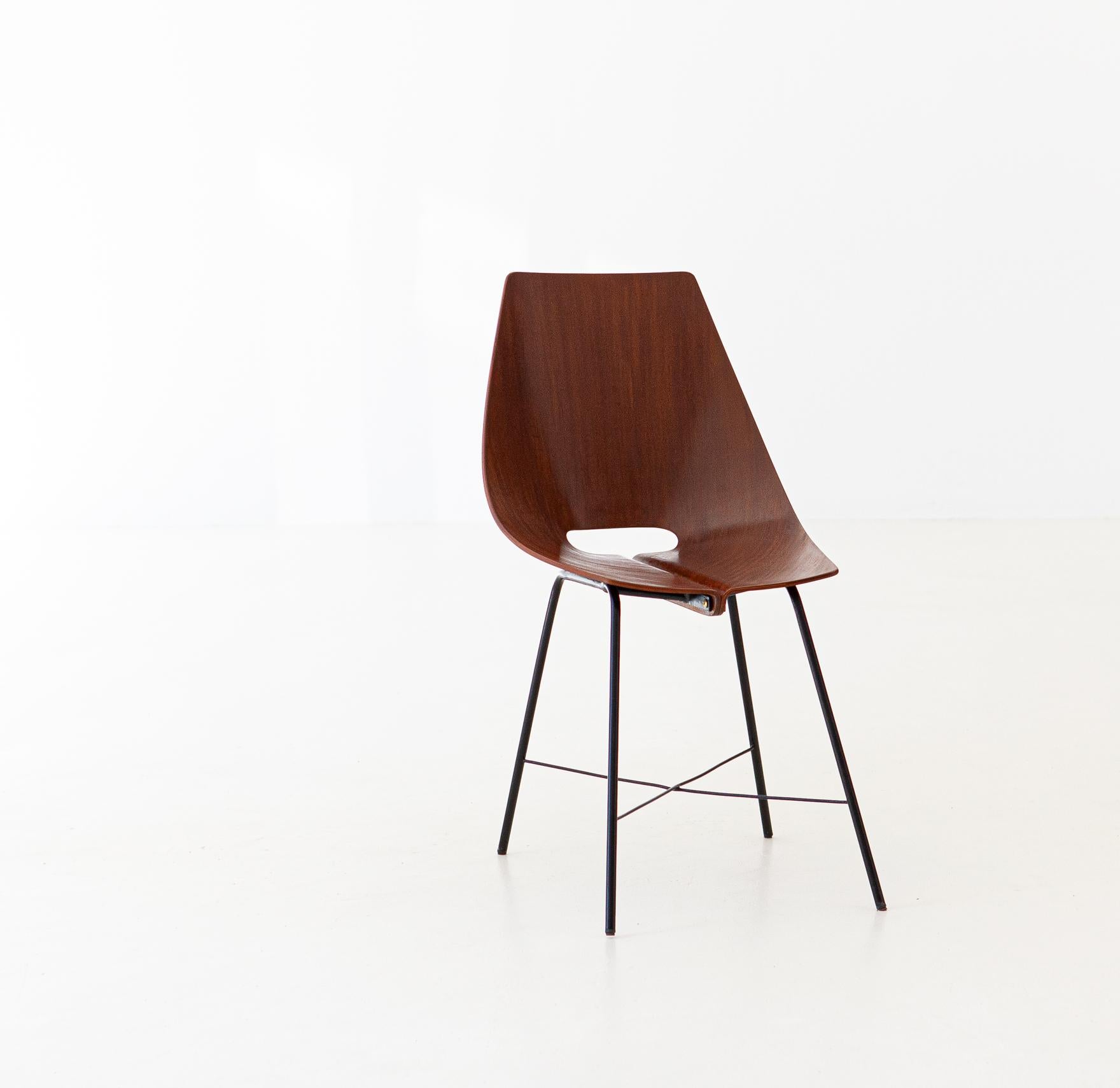 Italian Plywood Chair by Società Compensati Curvati, 1950s 2