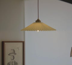 Italian Pleated Ceiling Pendant, c. 1970's