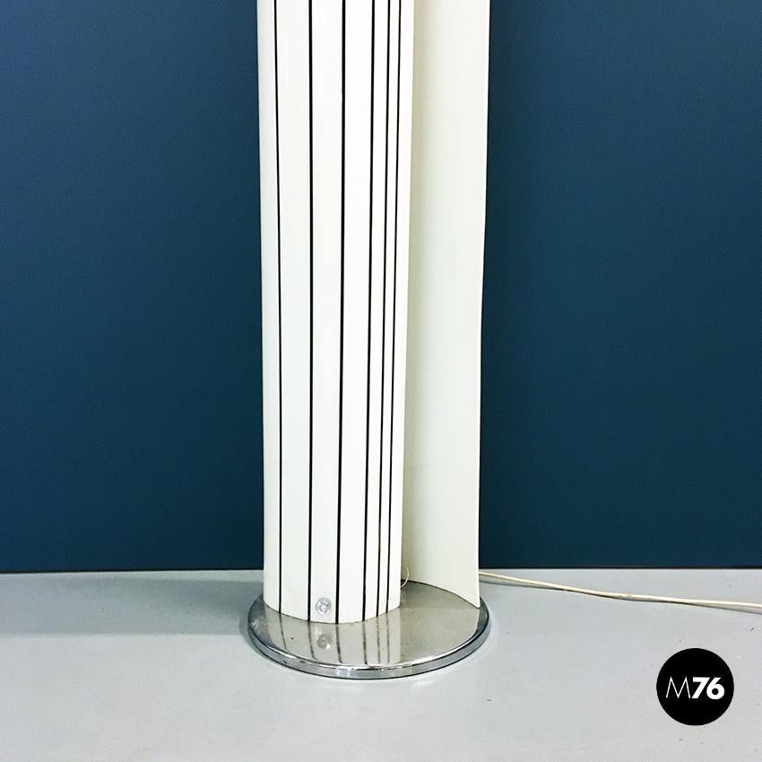 Italian Plexiglass and Steel Floor Lamp, 1980s 1