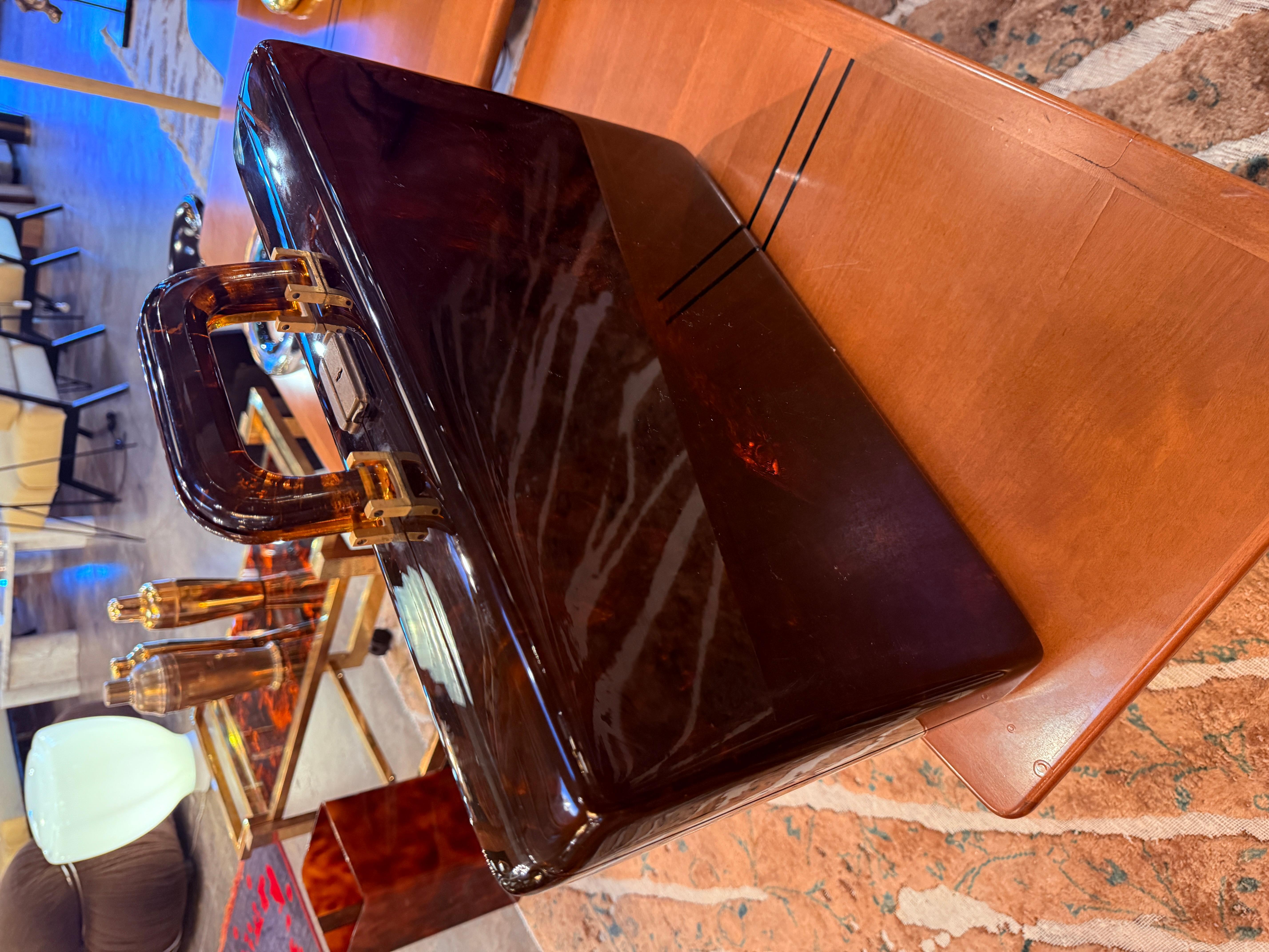 Late 20th Century Italian Plexiglass Suitcase 80s For Sale