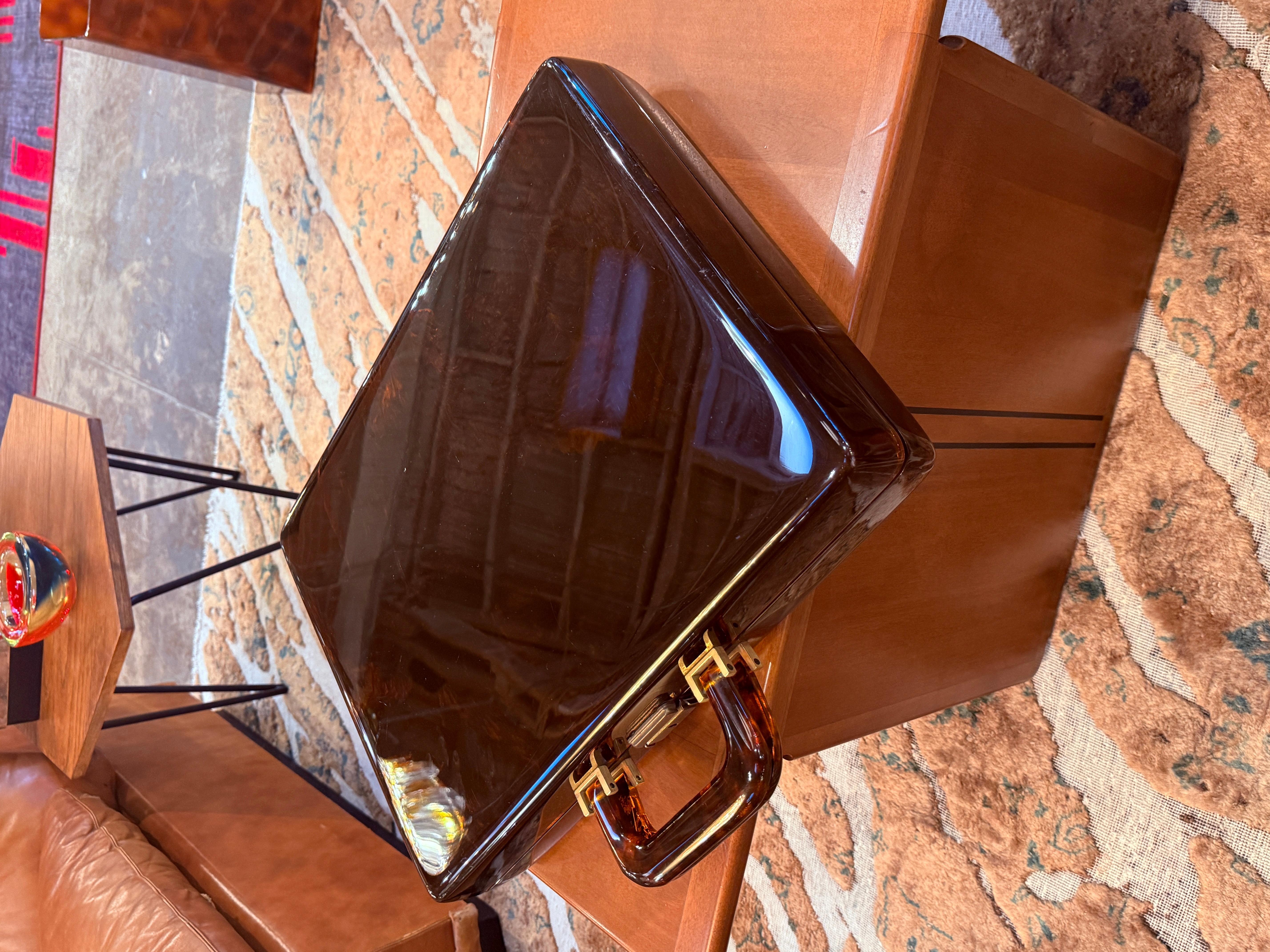 Italian Plexiglass Suitcase 80s For Sale 1