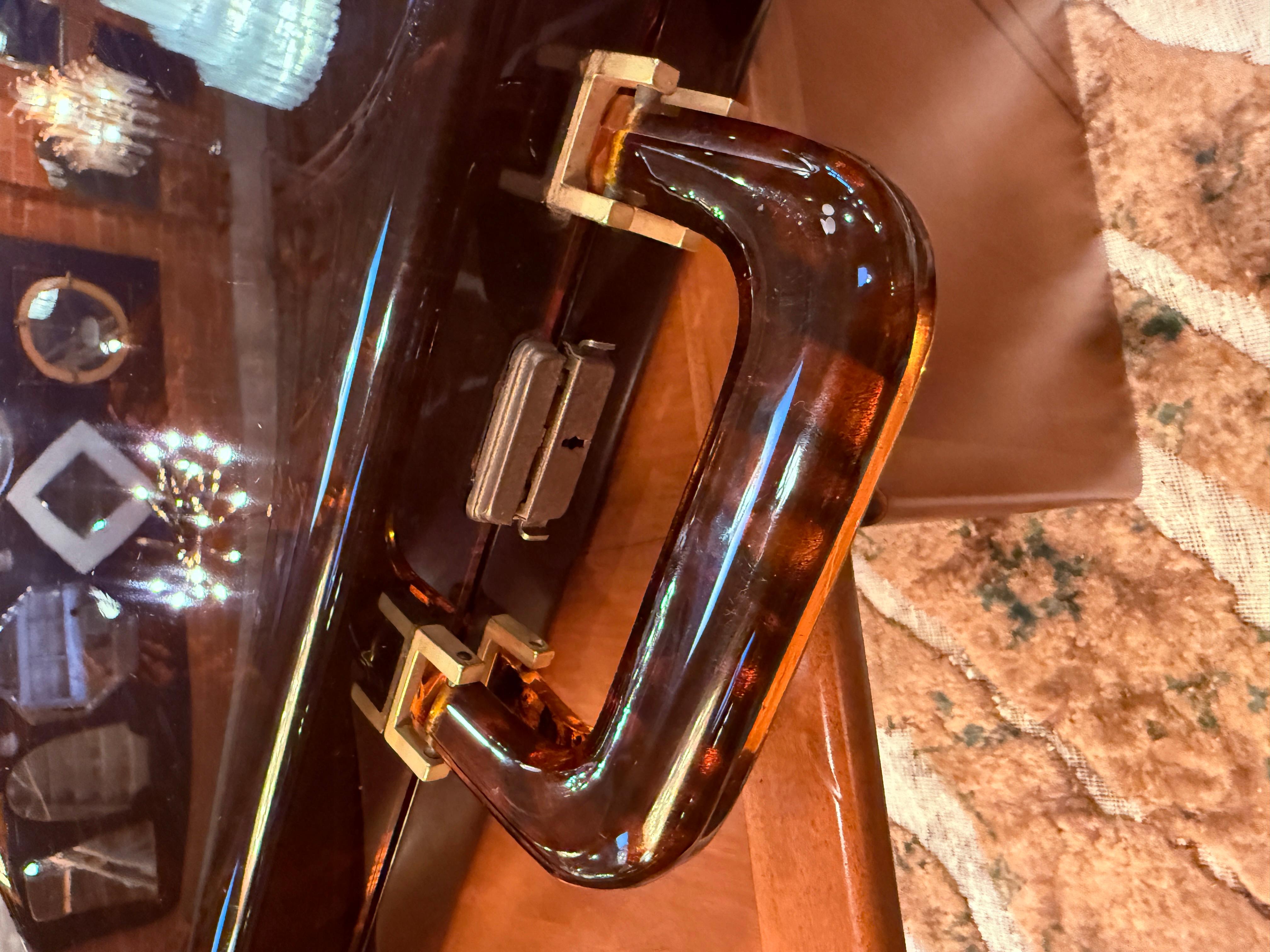 Italian Plexiglass Suitcase 80s For Sale 2