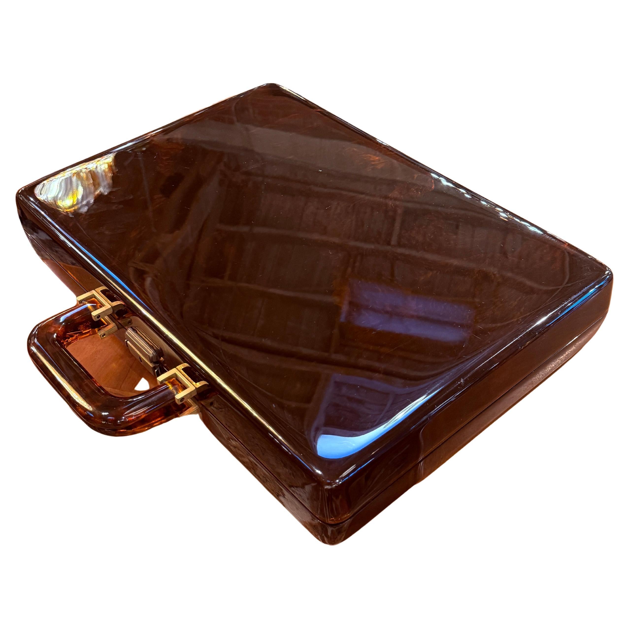Valigia italiana in plexiglass anni '80