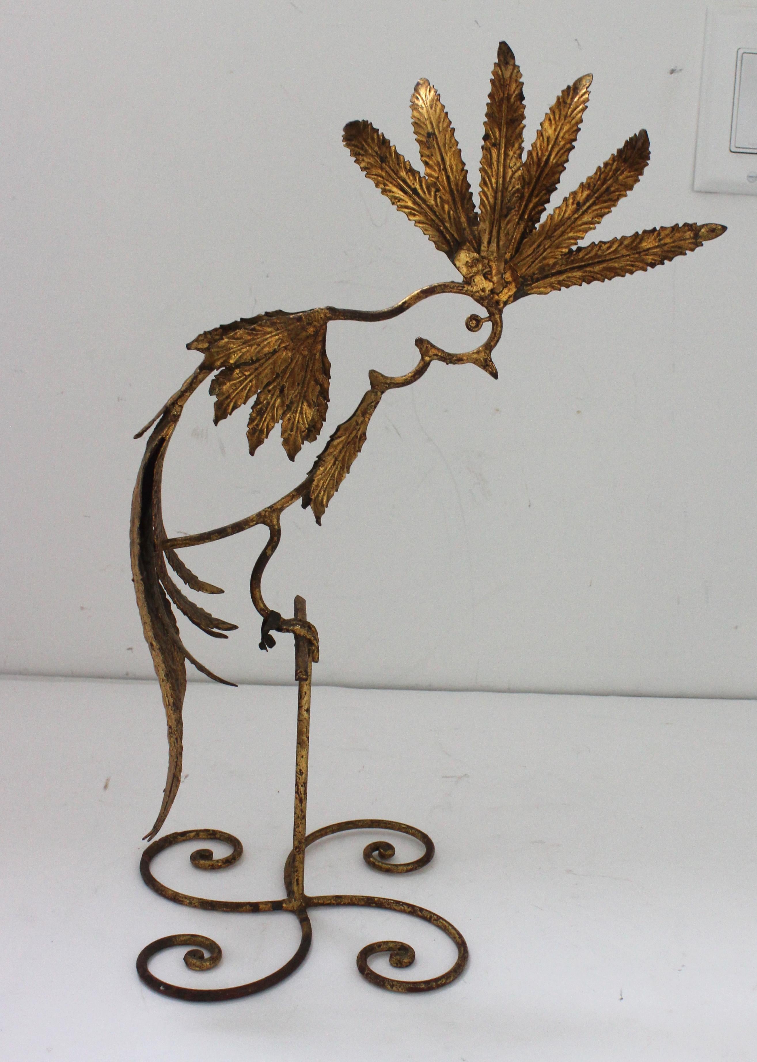 Modern Italian Plumed Bird Figure For Sale