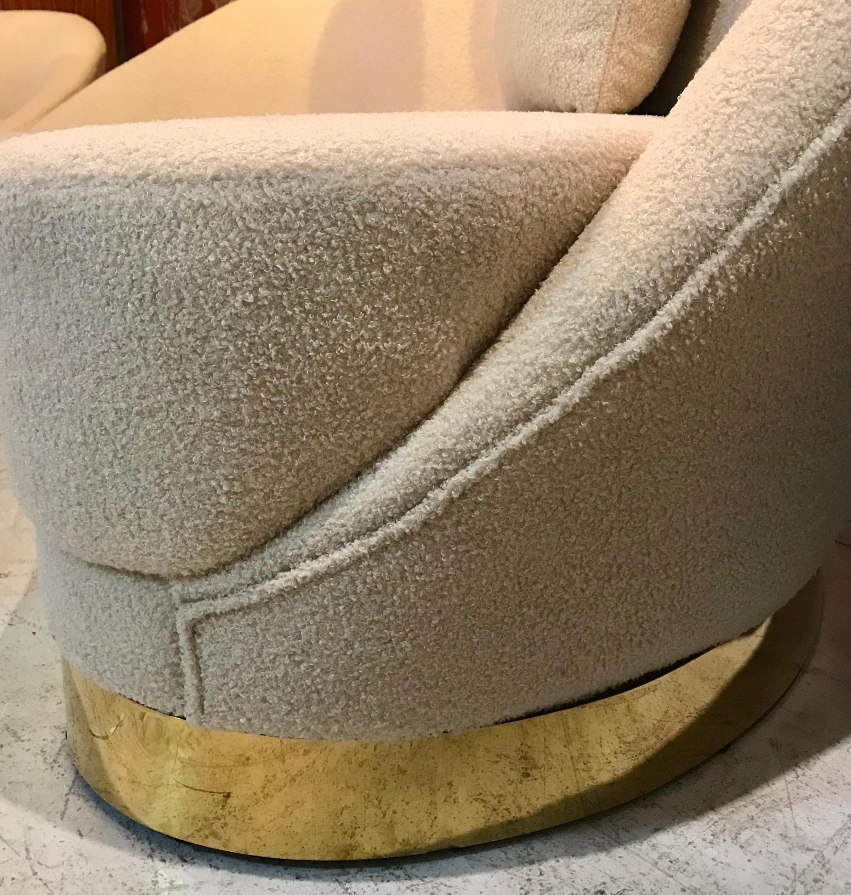 Modern Italian Plush  Curved Sofa 