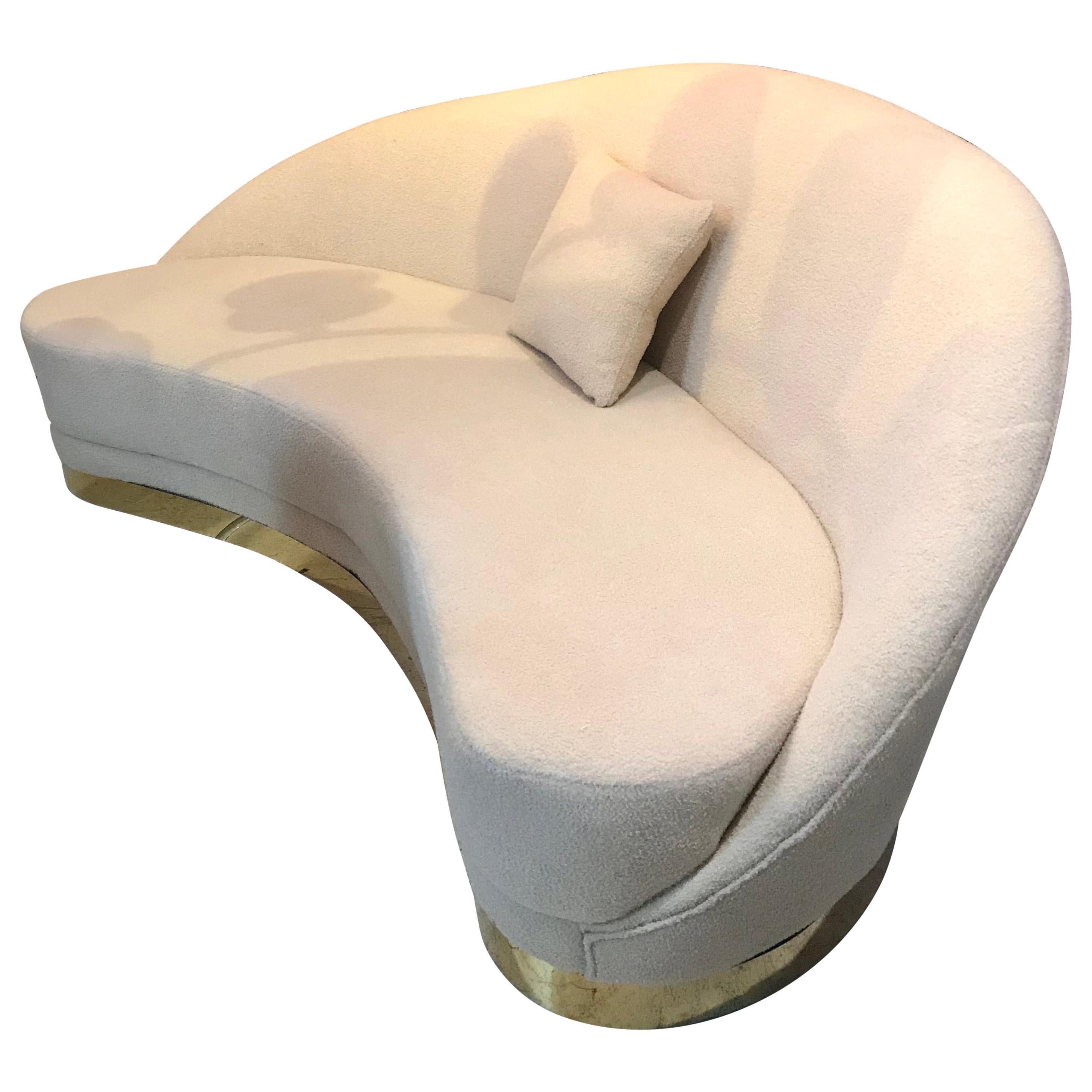 Italian Plush  Curved Sofa 