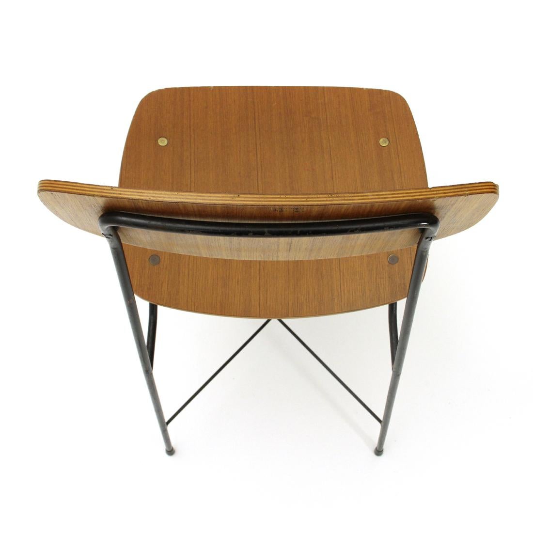 Metal Italian Plywood Chair by George Coslin for Faram, 1950s
