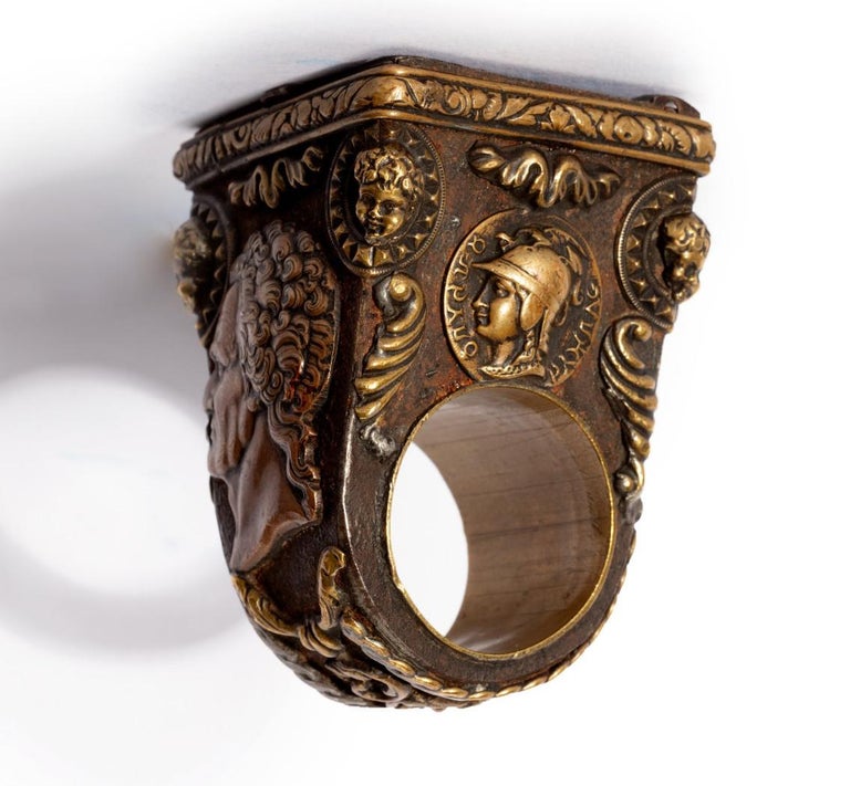 19th Century Historic Mixed Metal Bishop Ring For Sale at 1stDibs