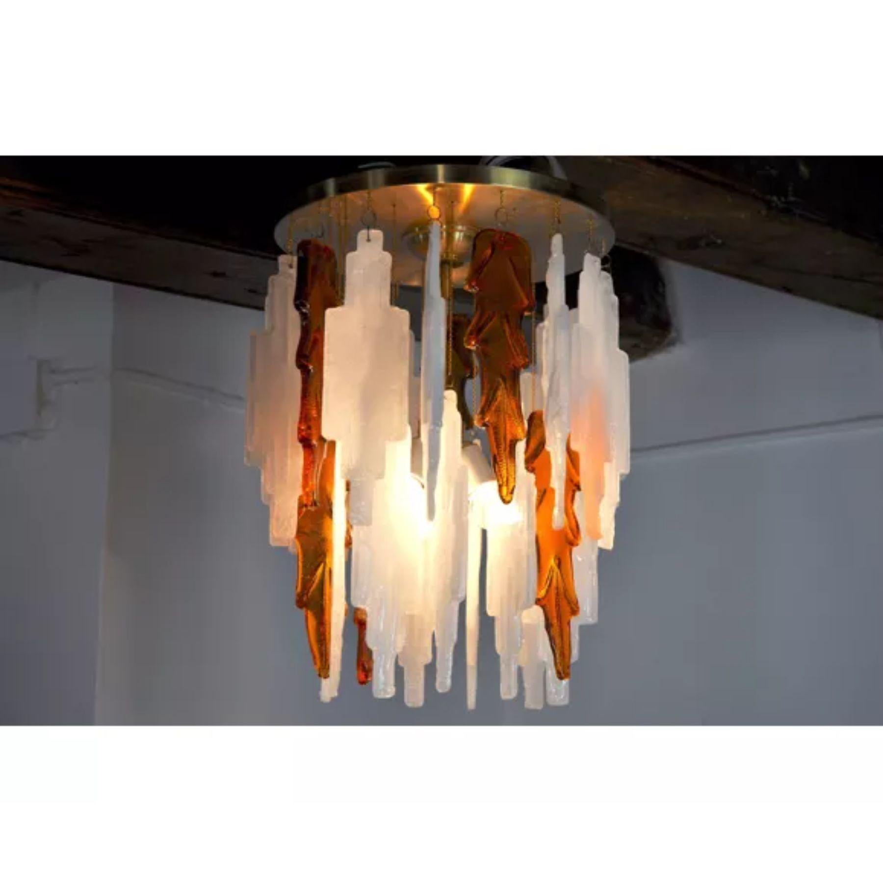 Late 20th Century Italian Poliarte Chandelier by Albano Poli, 1970s For Sale
