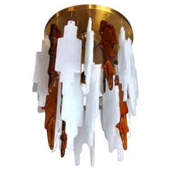 Lampadario italiano Poliarte di Albano Poli, anni '70