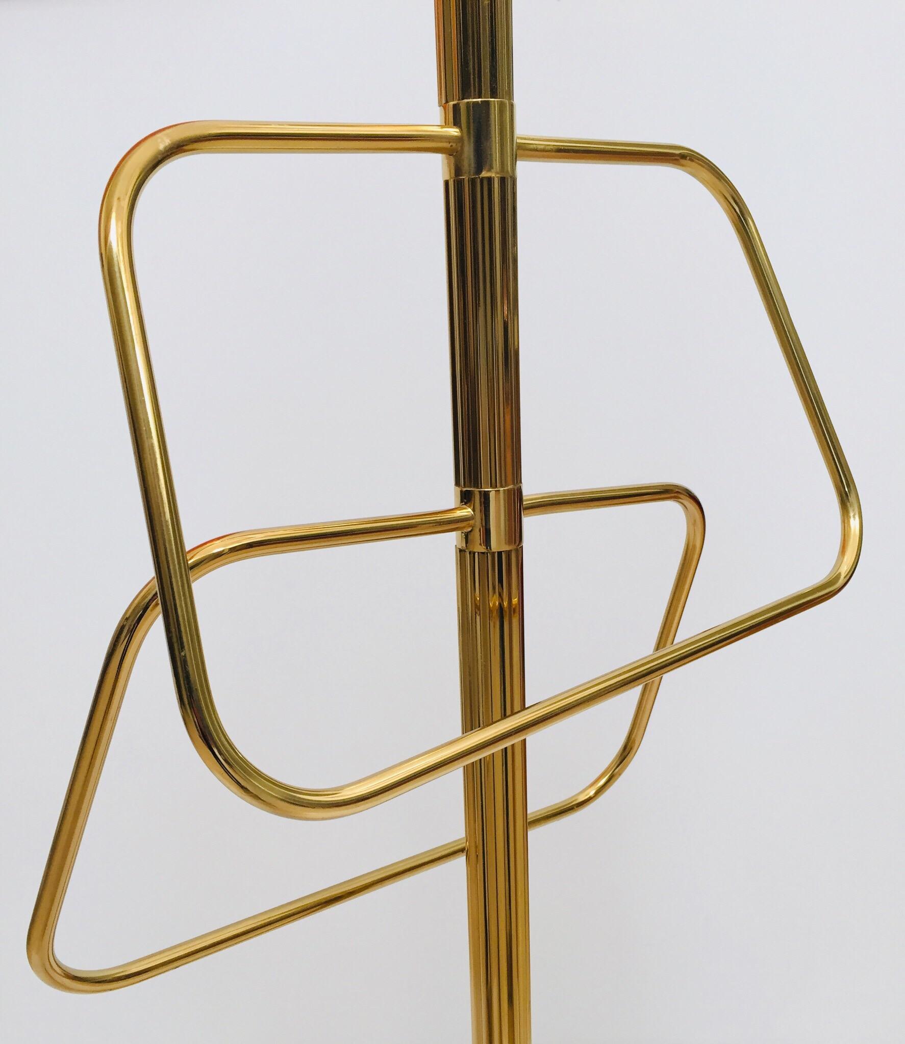 Post Modern Polished Brass Valet Stand, Italy 1970 For Sale 10