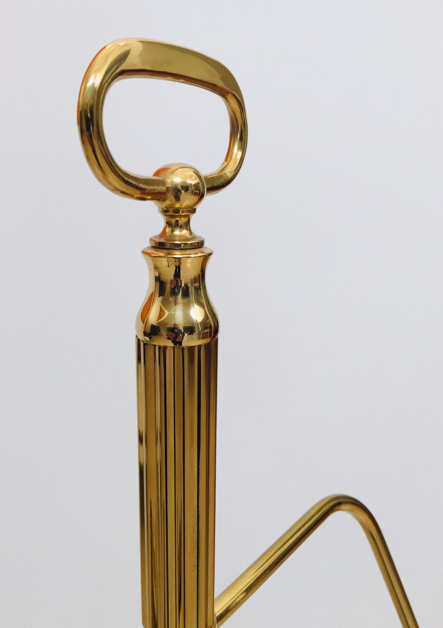 Post Modern Polished Brass Valet Stand, Italy 1970 For Sale 11