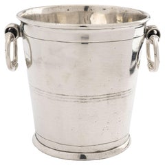 Vintage Italian Polished Pewter Ice Pail by La Bottega Del Peltro '1970s'