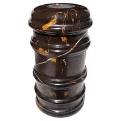 Italian Polished Portoro Marble Relic Accessory