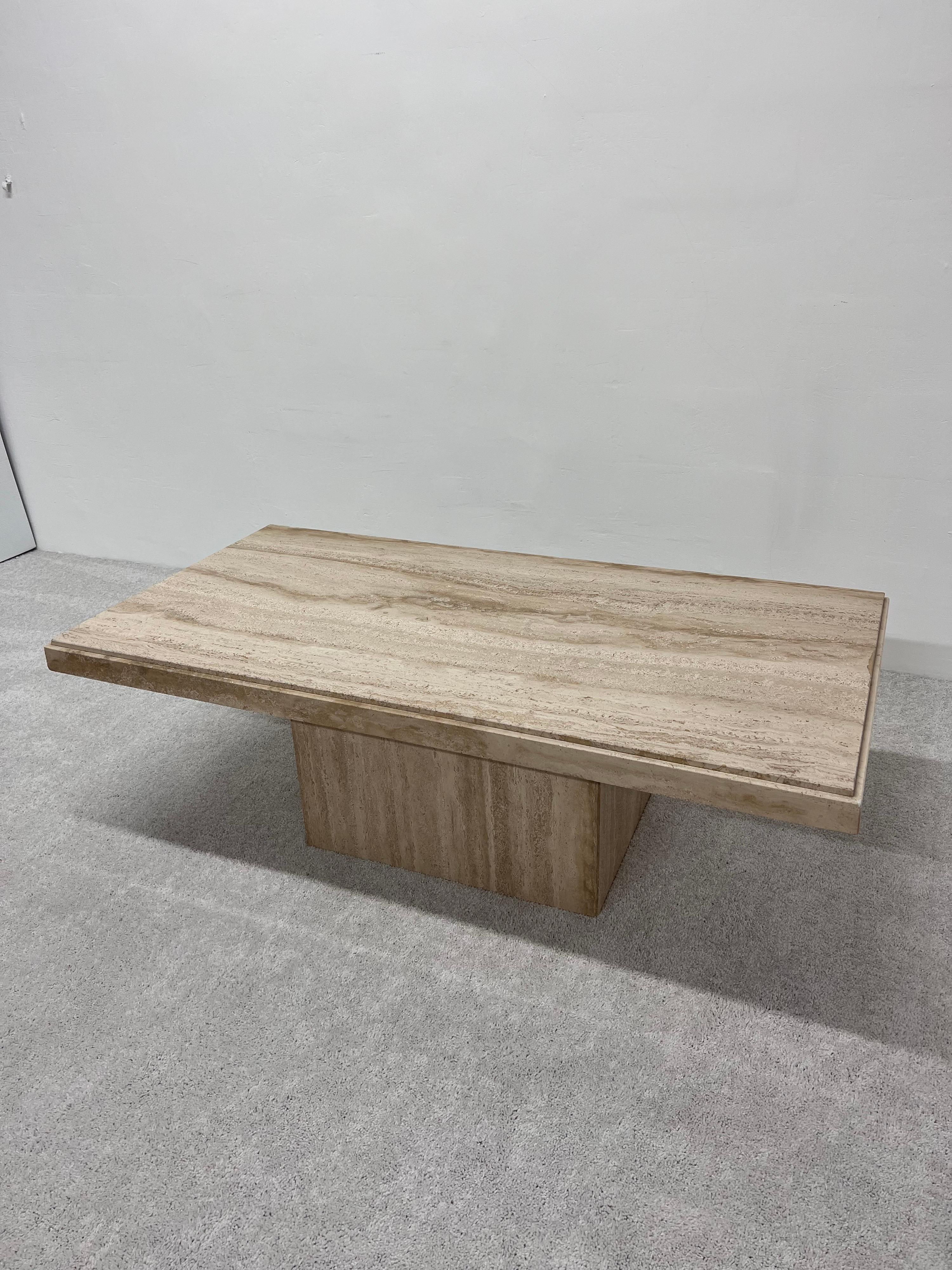 travertine coffee table rectangle