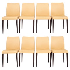 Italian Poltrona Frau Leather Dining Chairs, 8