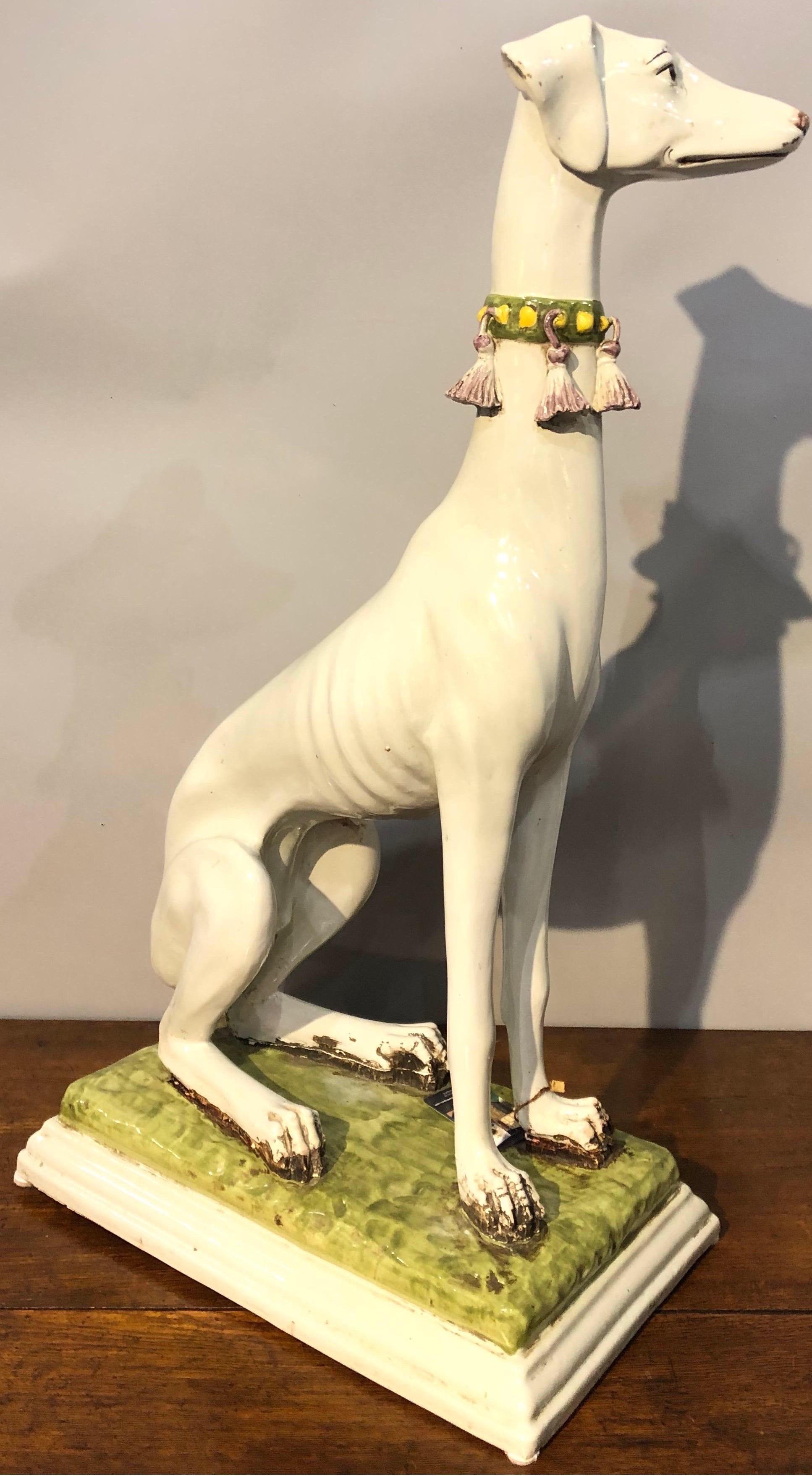 Ceramic Italian Polychrome Greyhound