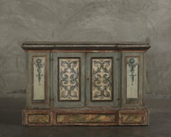 Italian Polychrome-Painted Wood Credenza with Hidden Compartment, 18Th C