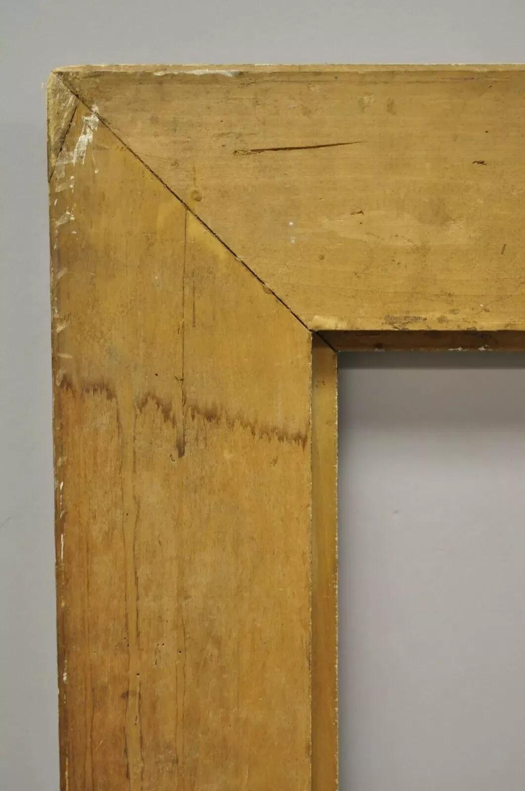 Marco Italiano Para Pintura Florentina De Madera Tallada Dorada Policromada 51x33 en venta 4
