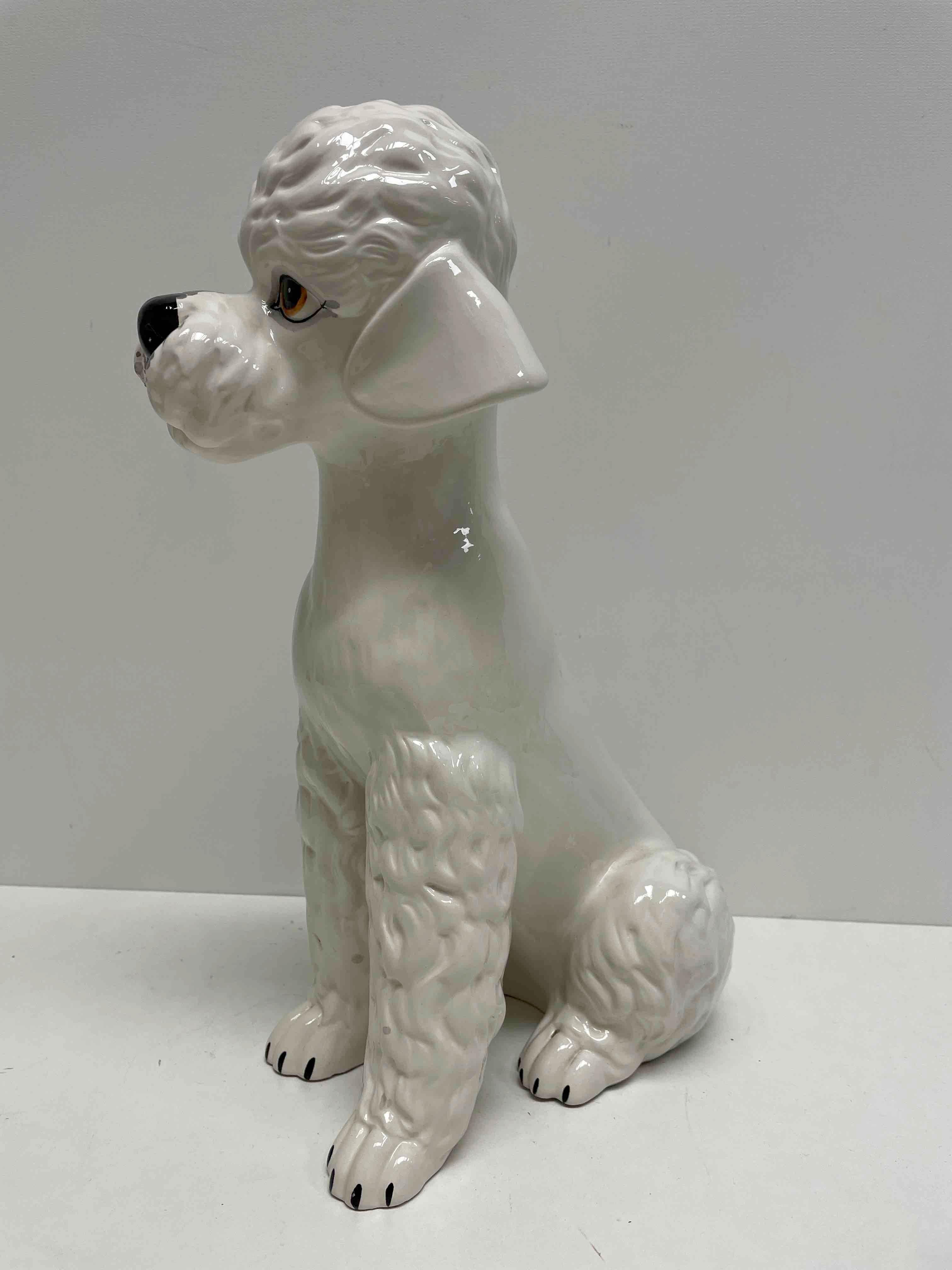 life size ceramic dog
