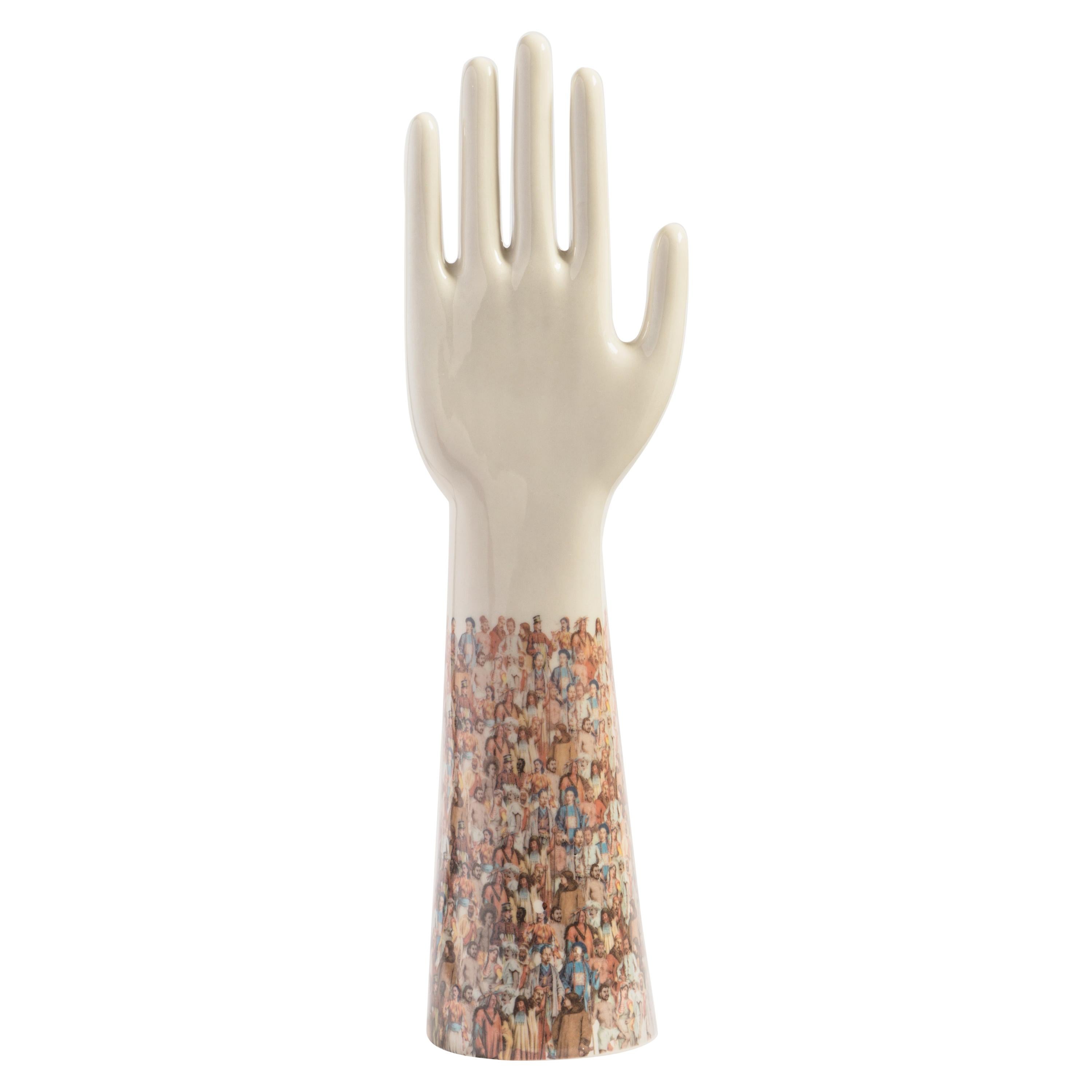 Italian Porcelain Anatomica the Hand, 1990s Human Being Decoration by Vito Nesta For Sale